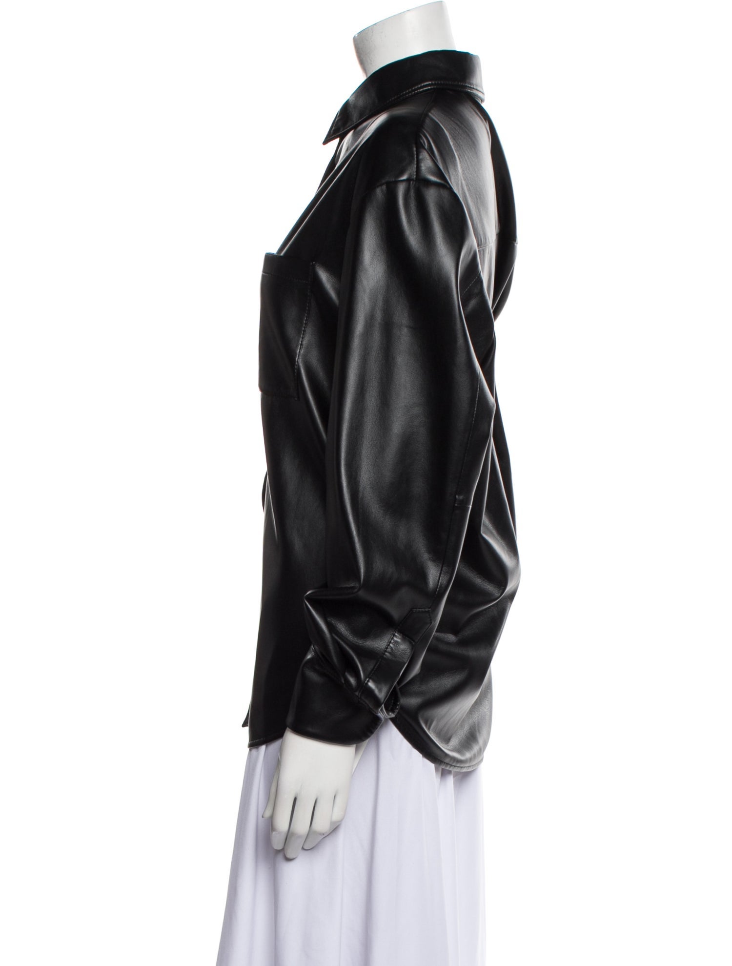 The Frankie Shop Faux Leather Evening Jacket